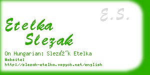 etelka slezak business card